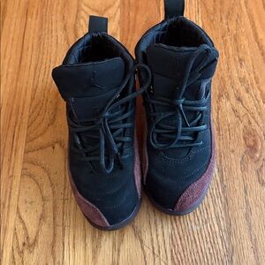 Black and Brown High-Top Sneakers